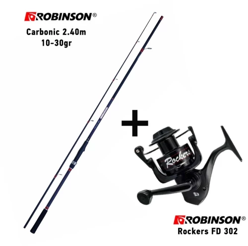 Combo Spinning Robinson Carbonic 2.40m / 10-30gr + Robinson Rockers FD 302