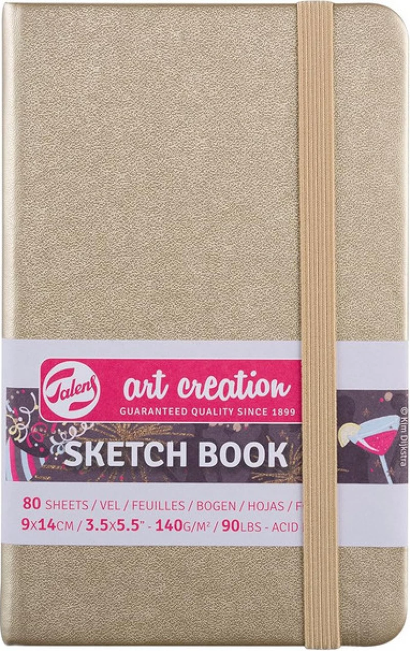 Μπλοκ Σχεδίου Sketchbook Talens 9x14cm 140gr 9313141M Χρυσό