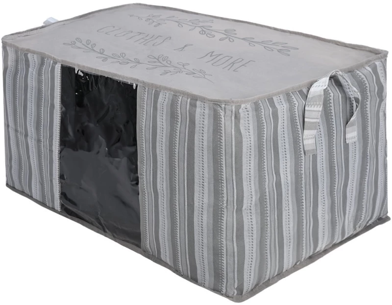 Estia Θηκη Αποθηκευσης non Woven Υφασματινη 50x40x30cm με Παραθυρο Ivory