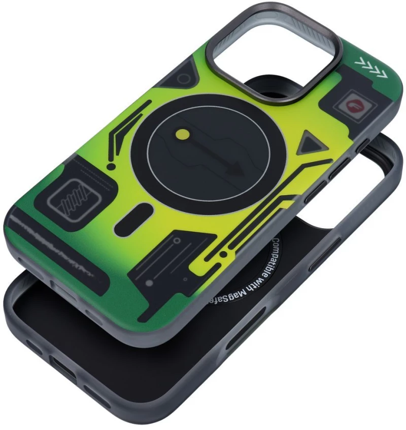 FORCELL F-PROTECT Θήκη πλάτης Military με MagSafe για iPhone 16 Pro cyber green