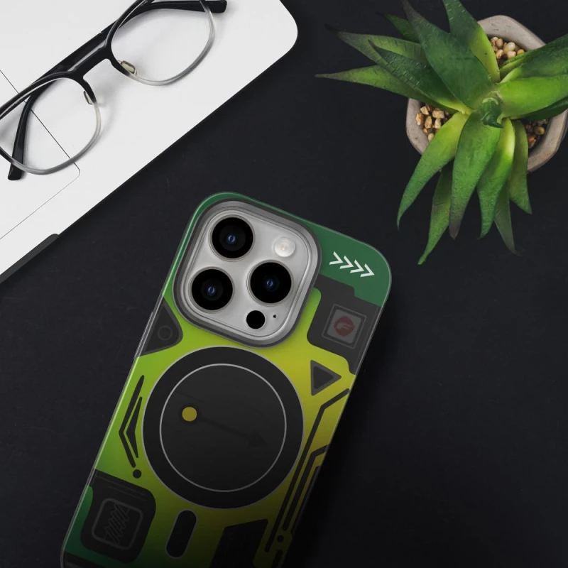 FORCELL F-PROTECT Θήκη πλάτης Military με MagSafe για iPhone 16 Pro cyber green