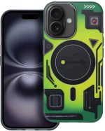 FORCELL F-PROTECT Θήκη πλάτης Military με MagSafe για iPhone 16 Plus cyber green