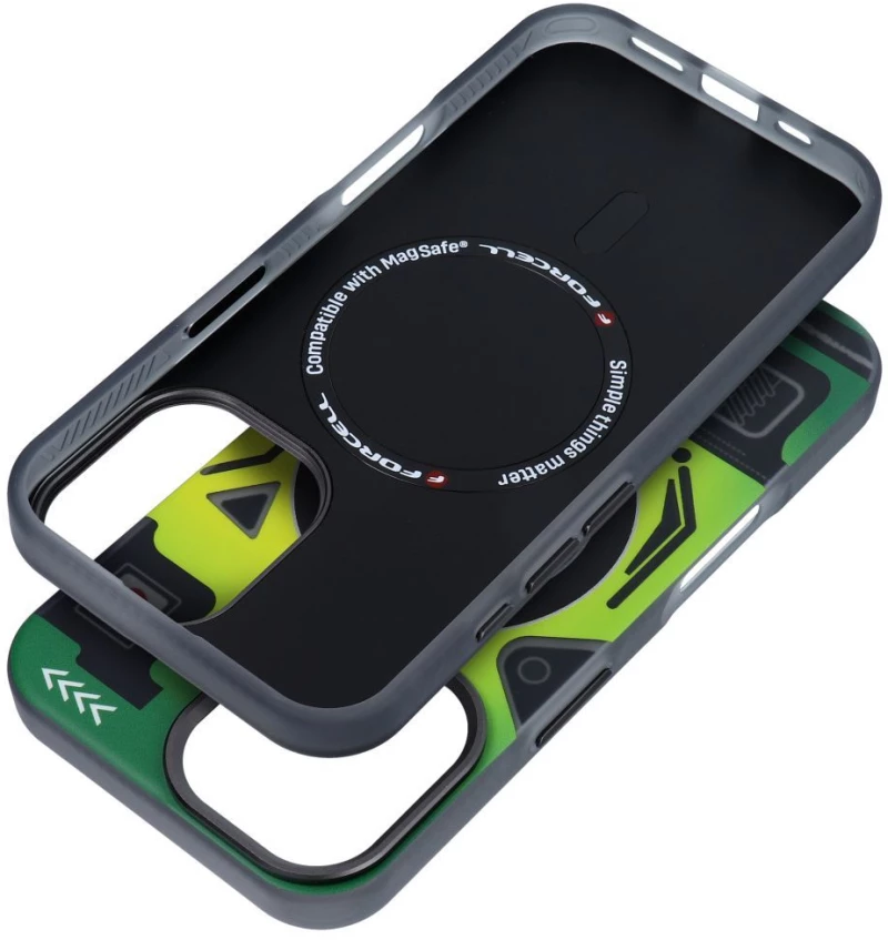 FORCELL F-PROTECT Θήκη πλάτης Military με MagSafe για iPhone 16 Plus cyber green