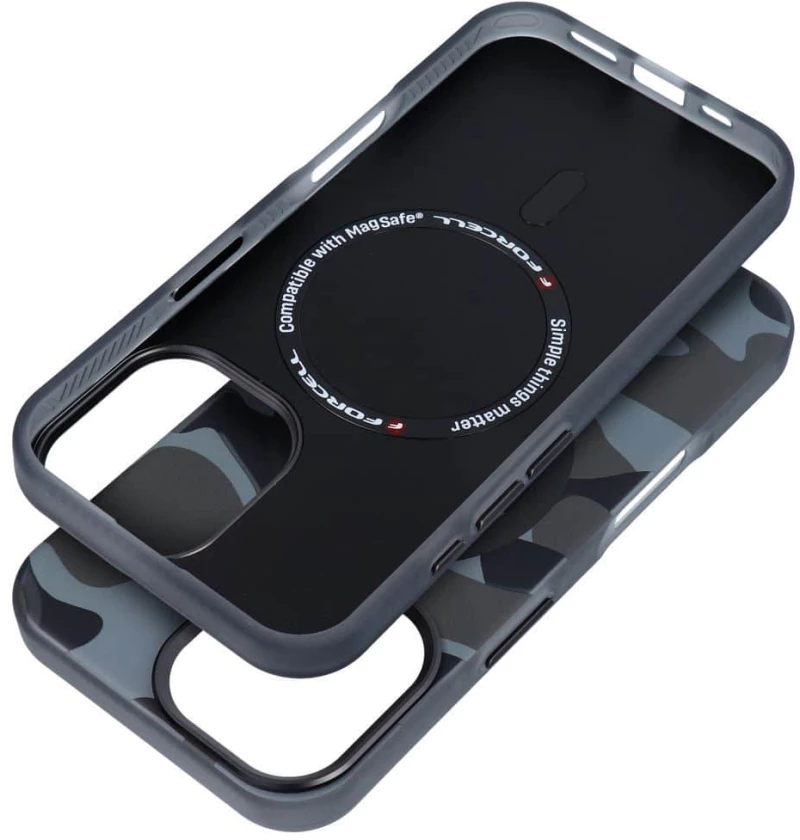 FORCELL F-PROTECT Θήκη πλάτης Military με MagSafe για iPhone 16 black camo