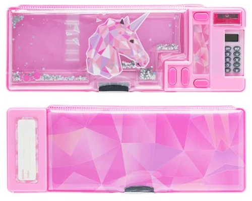 YOLO Κασετίνα Retro Plus Με Κομπιουτεράκι Sparkling Unicorn