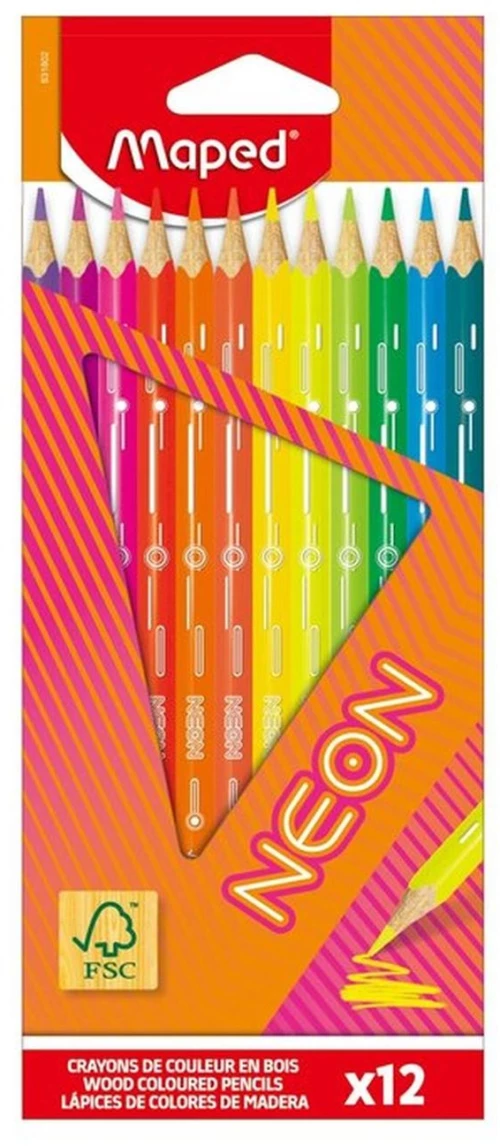 Ξυλομπογιές Maped Neon 12 τμχ