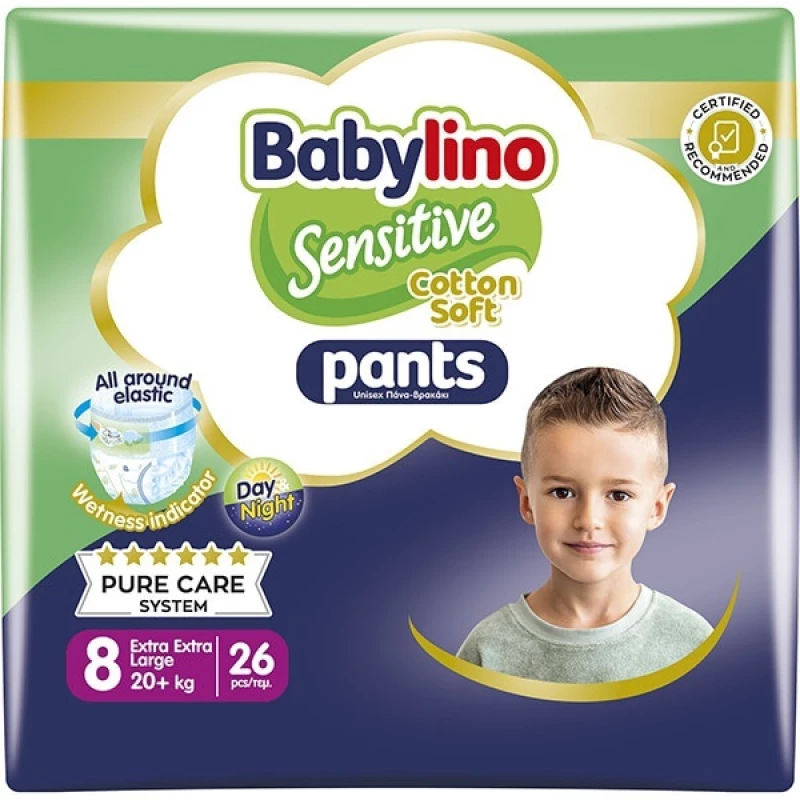 BABYLINO Pants Cotton Soft Unisex No8 Extra Extra Large 20kg 26 Τεμάχια