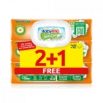 BABYLINO Μωρομάντηλα Sensitive Με Καπάκι Ασφαλείας  2+1 Δώρο 3x54