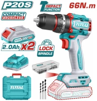Δραπανοκατσάβιδο κρουστικό μπαταρίας 20V / 66Nm με 2 μπαταρίες & φορτιστή TOTAL TIDLI20668E