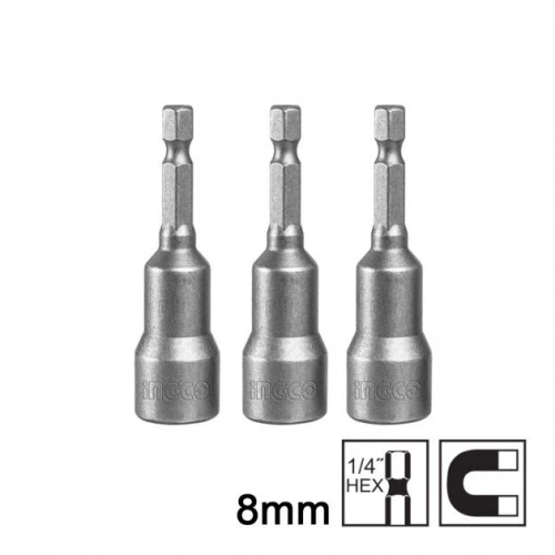 Μαγνητικά Καρυδάκια 8mm 3 τεμ  AMN0831 INGCO AMN0831