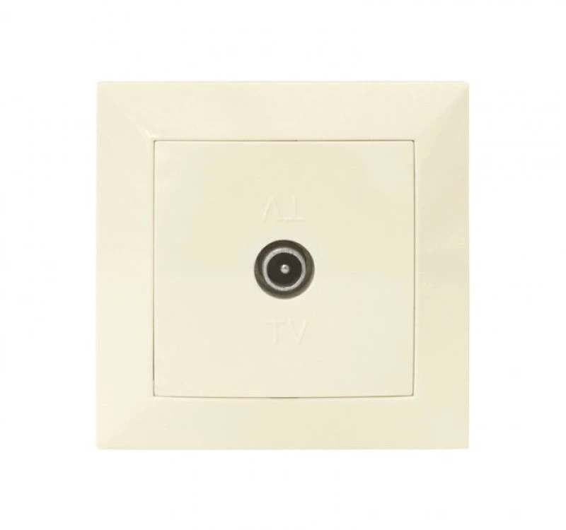Πρίζα Τηλεόρασης Τέρματος TV Πλήρης Lumen 15-0142 Μπεζ