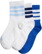 Παιδικές Κάλτσες Adidas Ribbed Socks 3 Ζευγάρια White / White / Royblu  Λευκό Μπλε