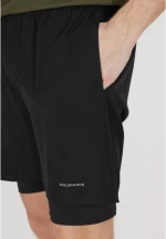 Ανδρικό Σορτς Με Κολλάν Endurance Kros 2-In-1 Black  Μαύρο