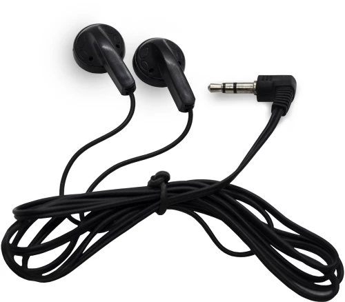 Hands Free 3.5mm Χωρίς Μικρόφωνο Κατάλληλα για Διαλέξεις και Ηχητικές Ξεναγήσεις 1.2m Μαύρα