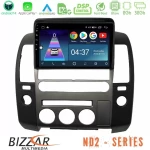 Bizzar ND2 Series 8Core Android14 2+32GB Nissan Navara D40 2006-2012 (με εργ.οθόνη) Navigation Multimedia Tablet 9" Με Carplay & U-ND2-NS1340
