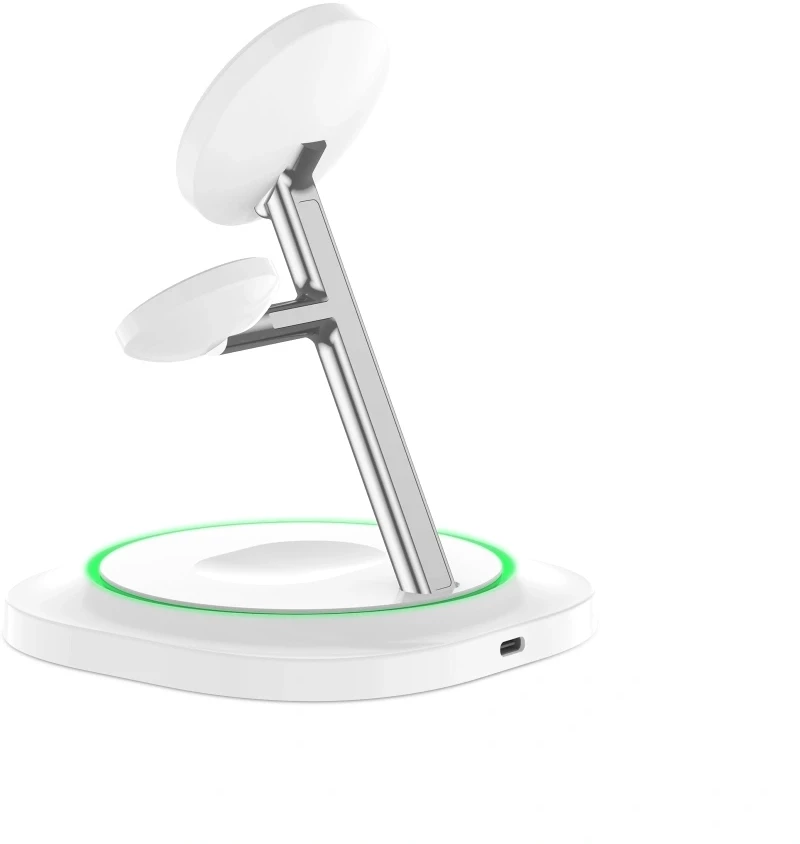 Tech-Protect QI15W-A46 3-in-1 MagSafe Μαγνητικός Ασύρματος Φορτιστής White