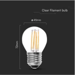 V-TAC Λάμπα LED για Ντουί E27 και Σχήμα G45 Θερμό Λευκό 212842