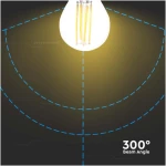 V-TAC Λάμπα LED για Ντουί E27 και Σχήμα G45 Θερμό Λευκό 212842