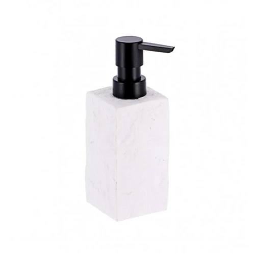 Dispenser polyresin τετρ.λευκό 260ml/6x18cm