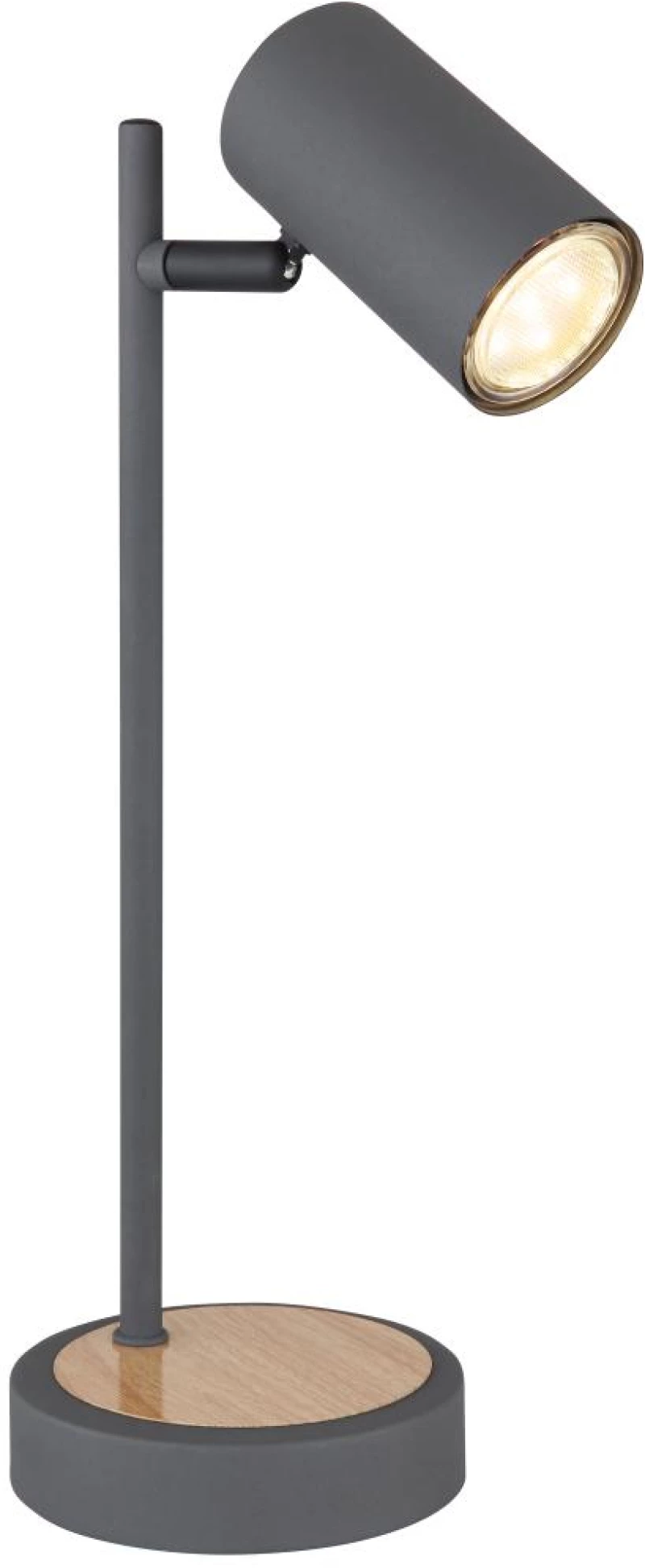 Λάμπα Επιτραπέζια Globo Lighting Robby 1x GU10 LED - 57910TG Γραφίτης