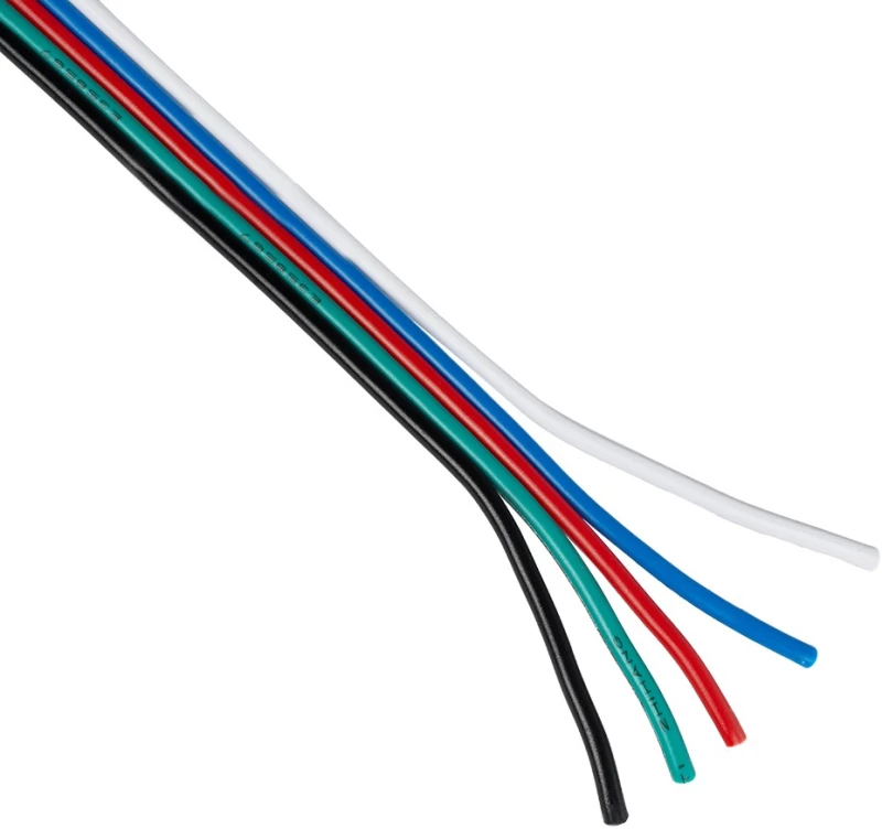 GloboStar® 70737 Εύκαμπτο Πλακέ Καλώδιο 1m RGBW 5 x 0.75mm²
