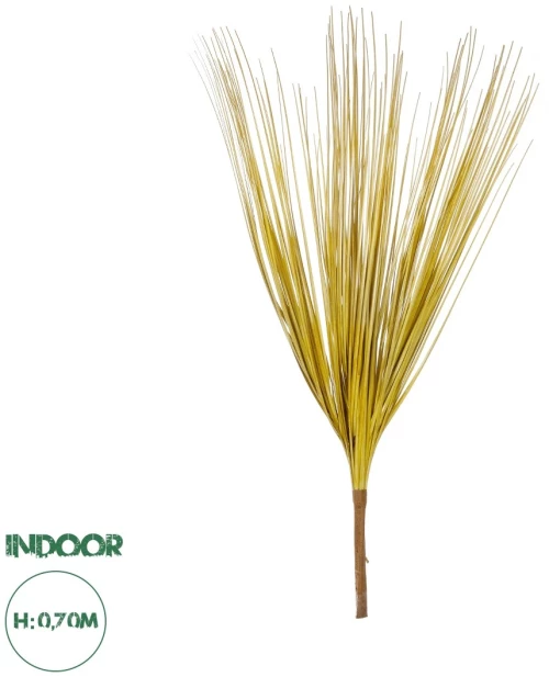 GloboStar® Artificial Garden YELLOW GRASS BOUQUET 21159 Τεχνητό Διακοσμητικό Μπουκέτο Grass Κίτρινο Y70cm