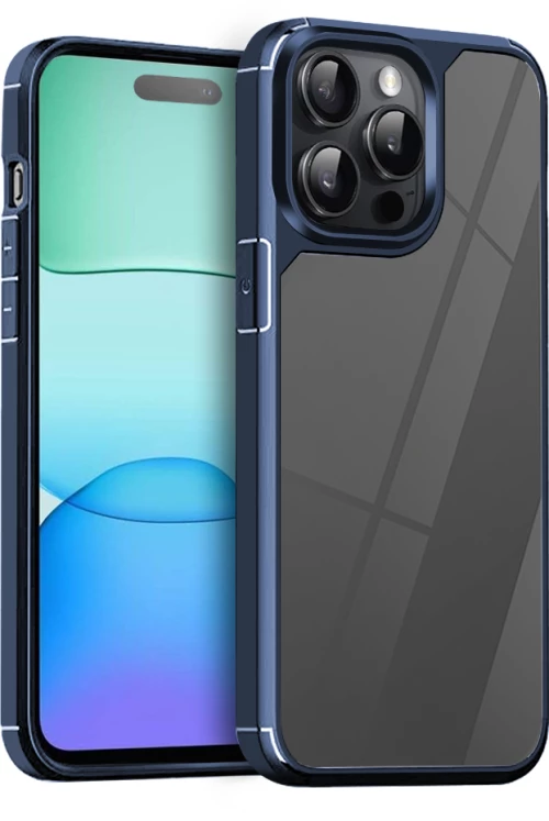 TechWave Color Shield case for Apple iPhone 15 Pro Max navy blue