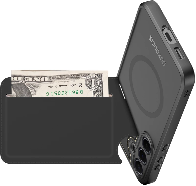 Dux Ducis Rafi II Case for Samsung Galaxy S25 with Stand and Wallet - Black