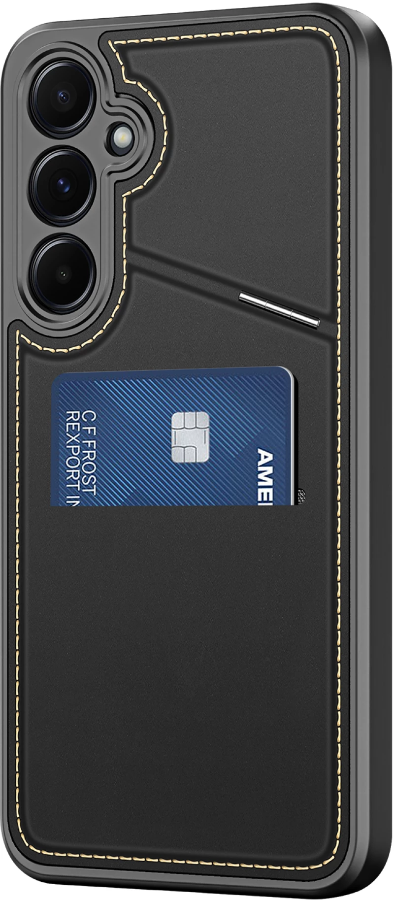 Dux Ducis Rafi II Case for Samsung Galaxy S25 with Stand and Wallet - Black