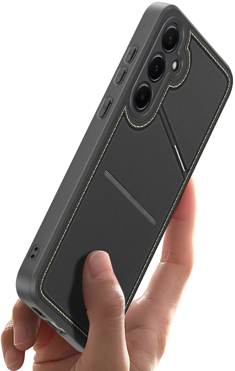 Dux Ducis Rafi II Case for Samsung Galaxy S25 with Stand and Wallet - Black