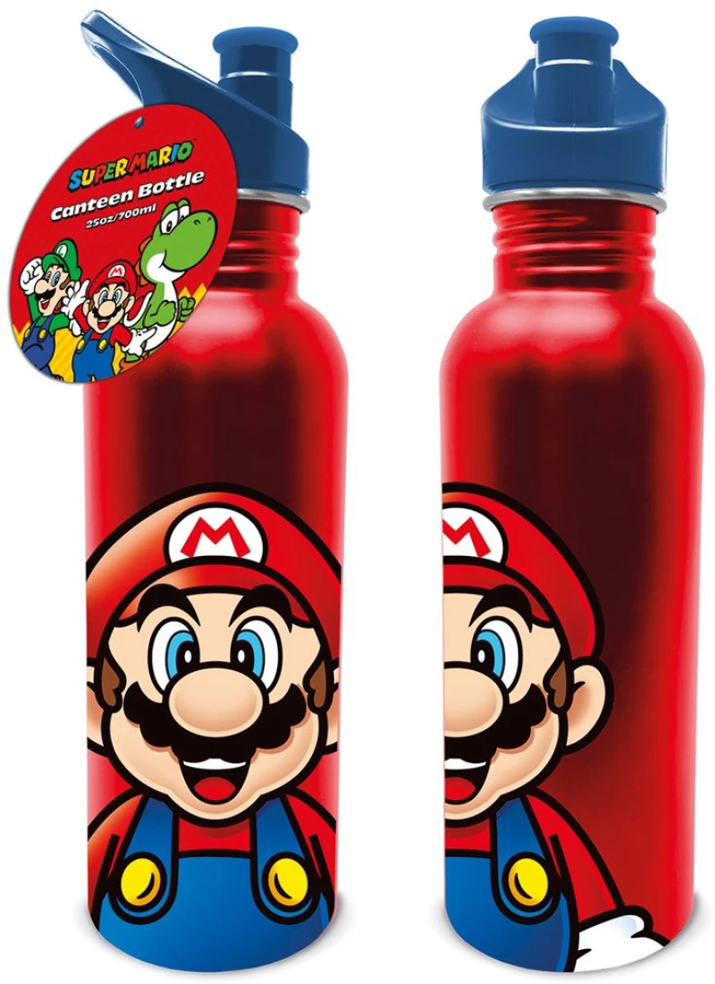SUPER MARIO (MARIO) METAL CANTEEN DRINKS BOTTLE / Fan Shop and Merchandise