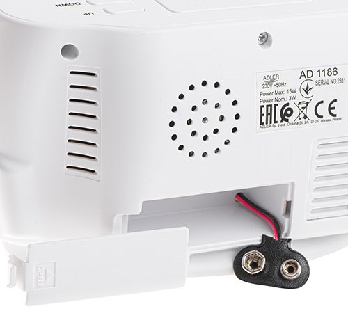 Alarm clock ADLER AD 1186 white
