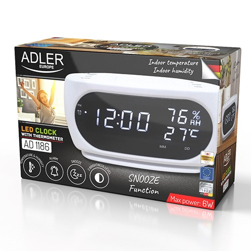 Alarm clock ADLER AD 1186 white