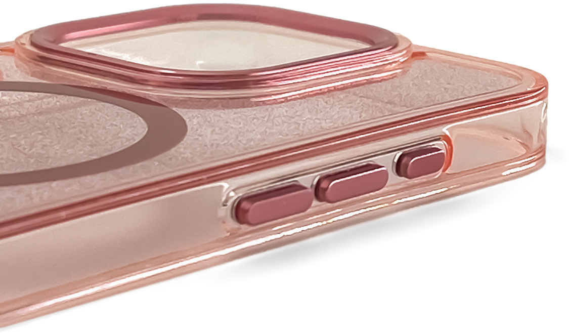 Wozinsky Glitter Case with Mag Safe for Samsung Galaxy S24 FE - Pink with Glitter