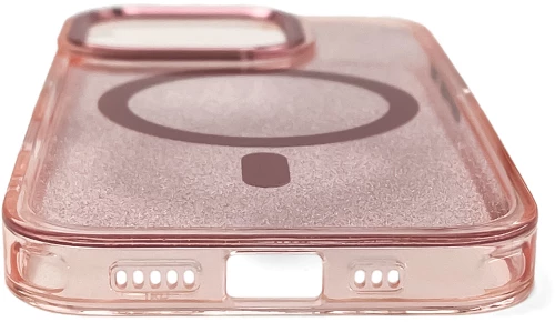 Wozinsky Glitter Case with Mag Safe for Samsung Galaxy S24 FE - Pink with Glitter