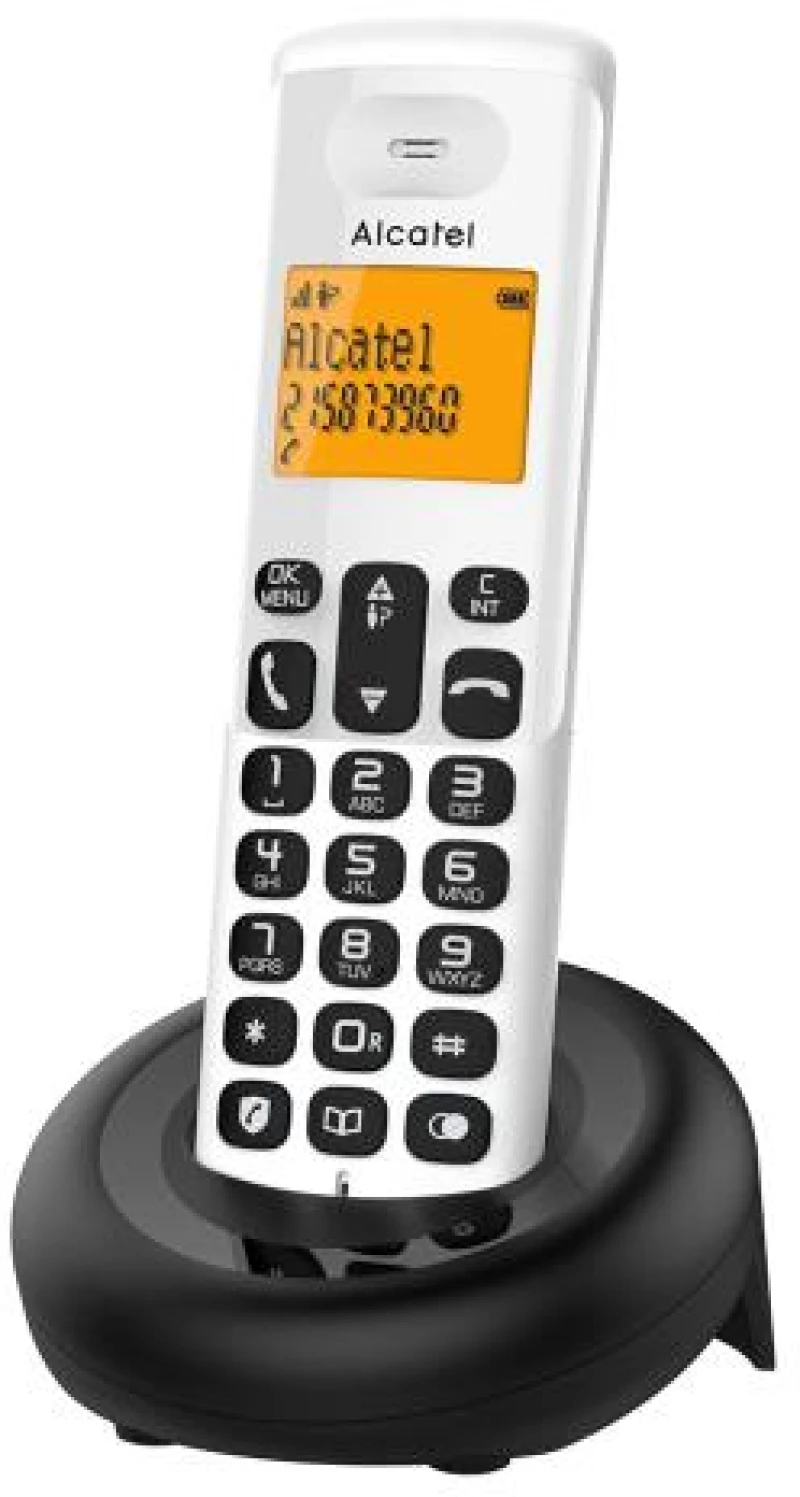 Ασύρματο Τηλέφωνο Alcatel E160 με Δυνατότητα Αποκλεισμού Κλήσεων Λευκό