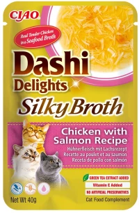 INABA CAT Dashi Delights Silky Broth Chicken with Salmon - cat treat - 40g
