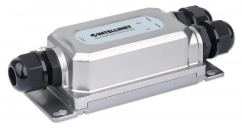 Intellinet Outdoor Vandalproof Gigabit High-Power PoE+ Injector, One 30 W Port, IEEE 802.3at/af Compliant, IP67 Waterproof, IK10 Vandal-proof, Metal Housing