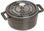 Staub Mini Round Cast Iron Pot - 250 ml, Graphite