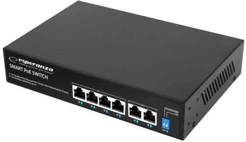 Esperanza ENS105 6-port Poe Switch 10/100 60W