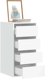 vidaXL Συρταριέρα Γωανική Λευκή 40x41x76 εκ. από Επεξεργασμένο Ξύλο