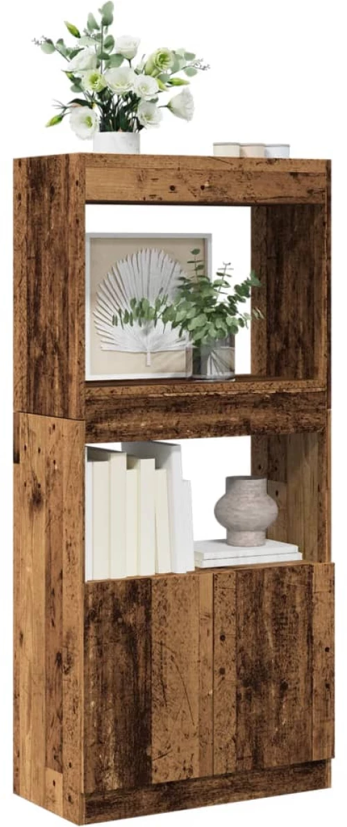 vidaXL Ντουλάπι Όψη Παλαιού Ξύλου 63x33x140 εκ. Επεξεργασμένο Ξύλο