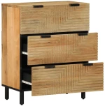vidaXL Sideboard καφέ 60x33x75 cm μασίφ ξύλο Mango