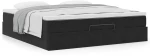 vidaXL Οθωμανικό κρεβάτι με στρώμα Μαύρο 160x200cm Velvet