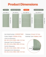 VEVOR Japanese Tatami Mat Queen Foldable & Non-Slip Rush Grass Tatami Mattress