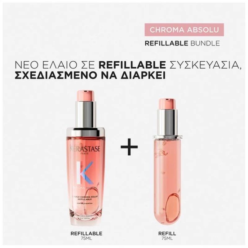 Kerastase Chroma Absolu L'Huile Chroma Éclat Refill Έλαιο για Βαμμένα Μαλλιά 75ml
