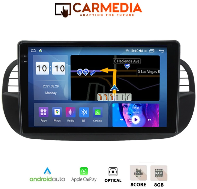 CARMEDIA CMDU4095-4 PRO PLUS TABLET 9.5'' OEM FIAT 500 2007-2015 BLACK