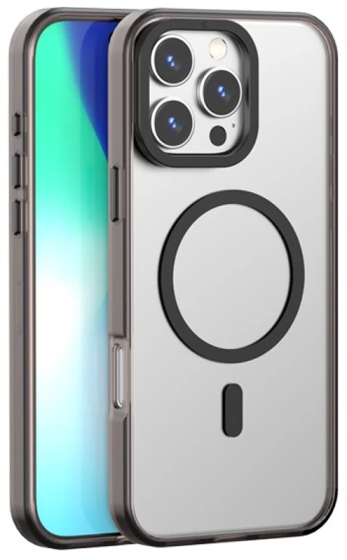 XO K30 iP 16 Pro Max 6,9" TPU + Ακρυλική θήκη τηλεφώνου με μαγνήτη Λευκό