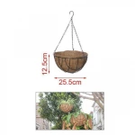 12 x 25.50cm Κρεμαστό Κασπώ - Μέταλλο & Κοκκοφοίνικας