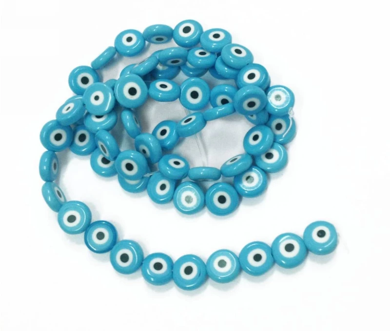 Kostibas 3829-020LT, Χάντρες, Γυαλί, Τιρκουάζ, 32τμχ
